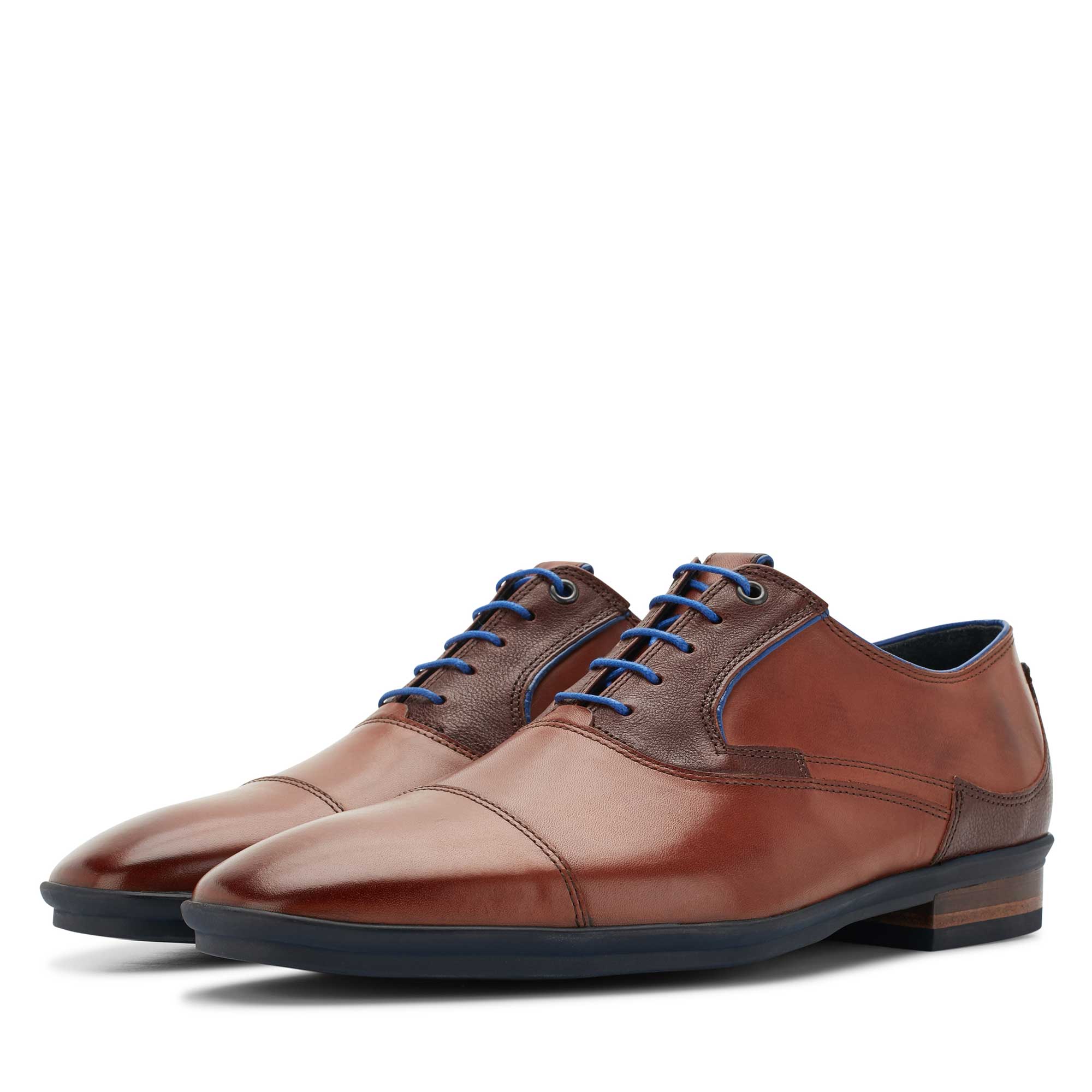 16128/00 - Cognac-coloured leather lace shoe 16128/00 - Cognac-coloured leather lace shoe