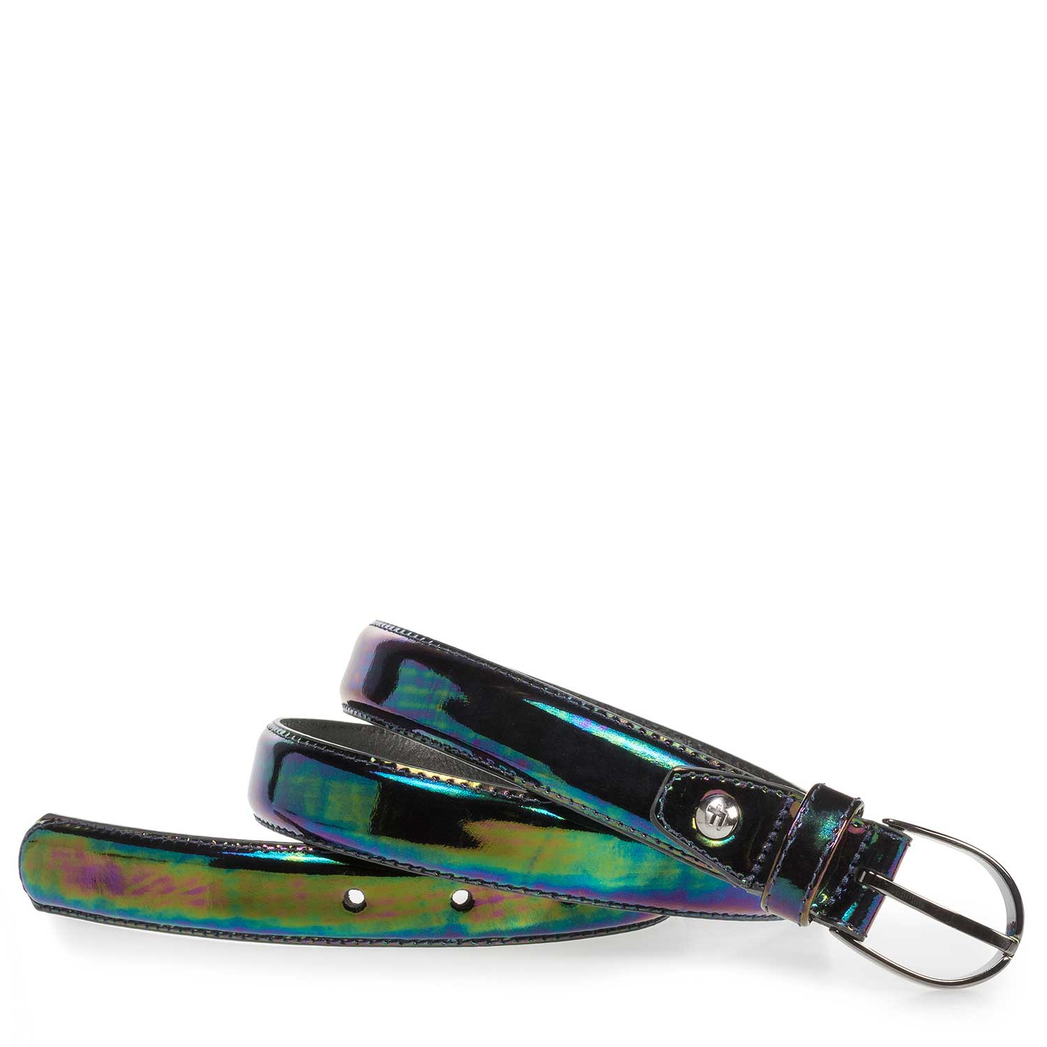 75813/51 - Multi-coloured metallic leather belt 75813/51 - Multi-coloured metallic leather belt