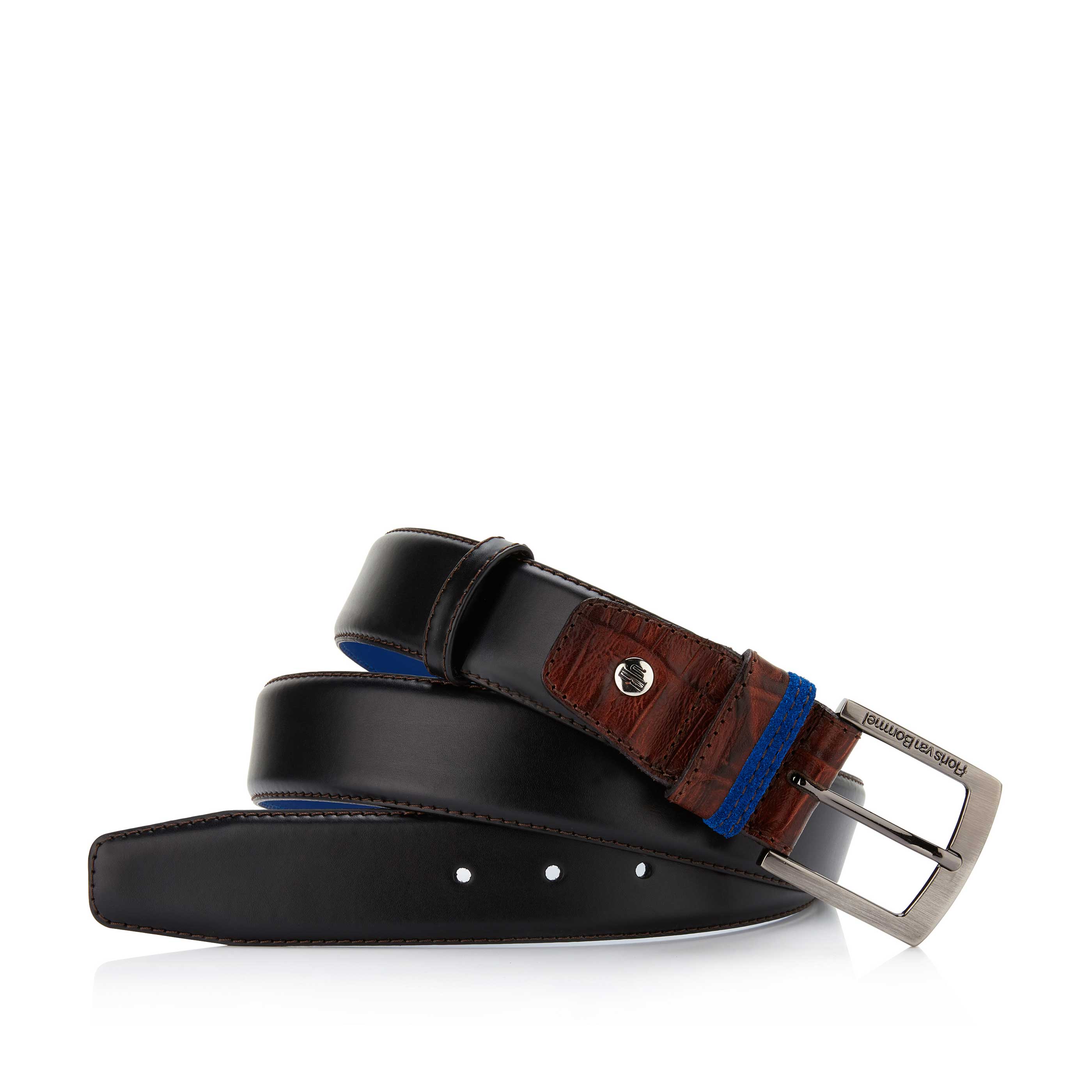 75004/03 - Zwarte leren riem 75004/03 - Zwarte leren riem