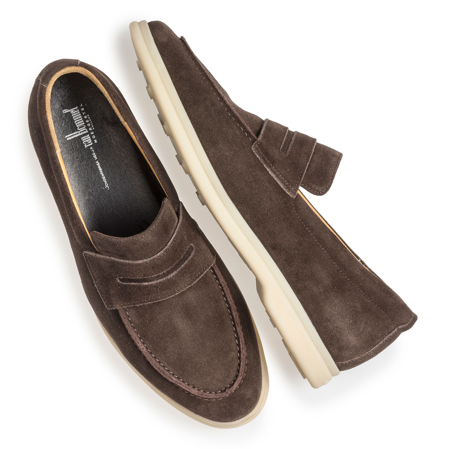 11205/00 - Donkerbruine suède loafer 11205/00 - Donkerbruine suède loafer