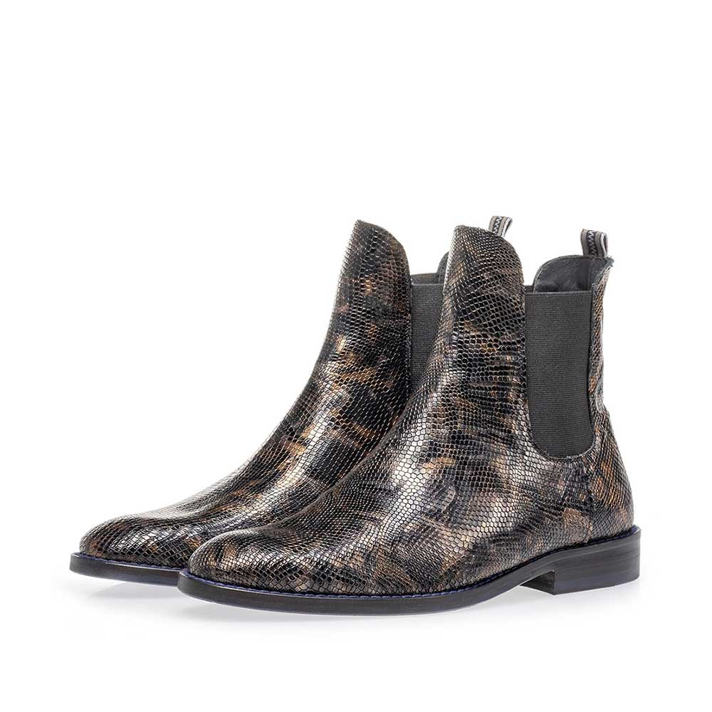 85668/01 - Chelsea boot croco print copper 85668/01 - Chelsea boot croco print copper