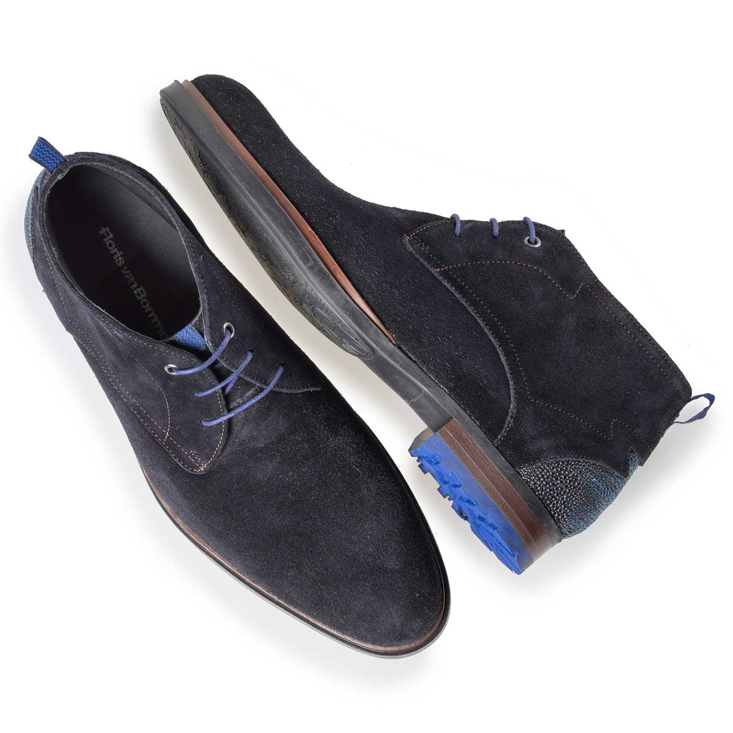 10947/10 - Donkerblauwe suède veterboot 10947/10 - Donkerblauwe suède veterboot