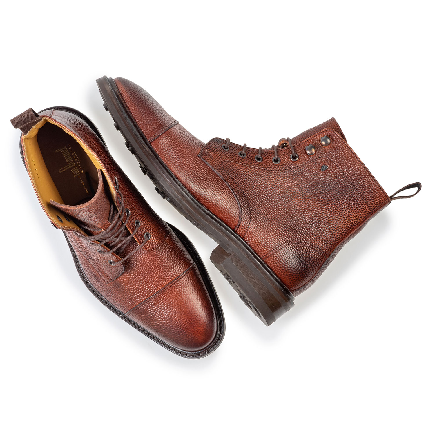 20192/01 - Boot leather with print cognac 20192/01 - Boot leather with print cognac