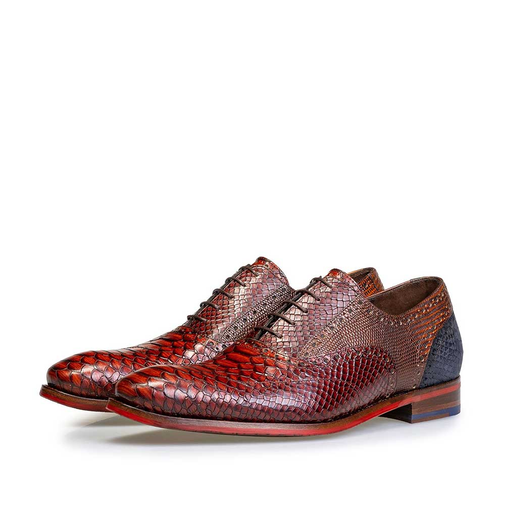 19104/16 - Donker cognac veterschoen 19104/16 - Donker cognac veterschoen