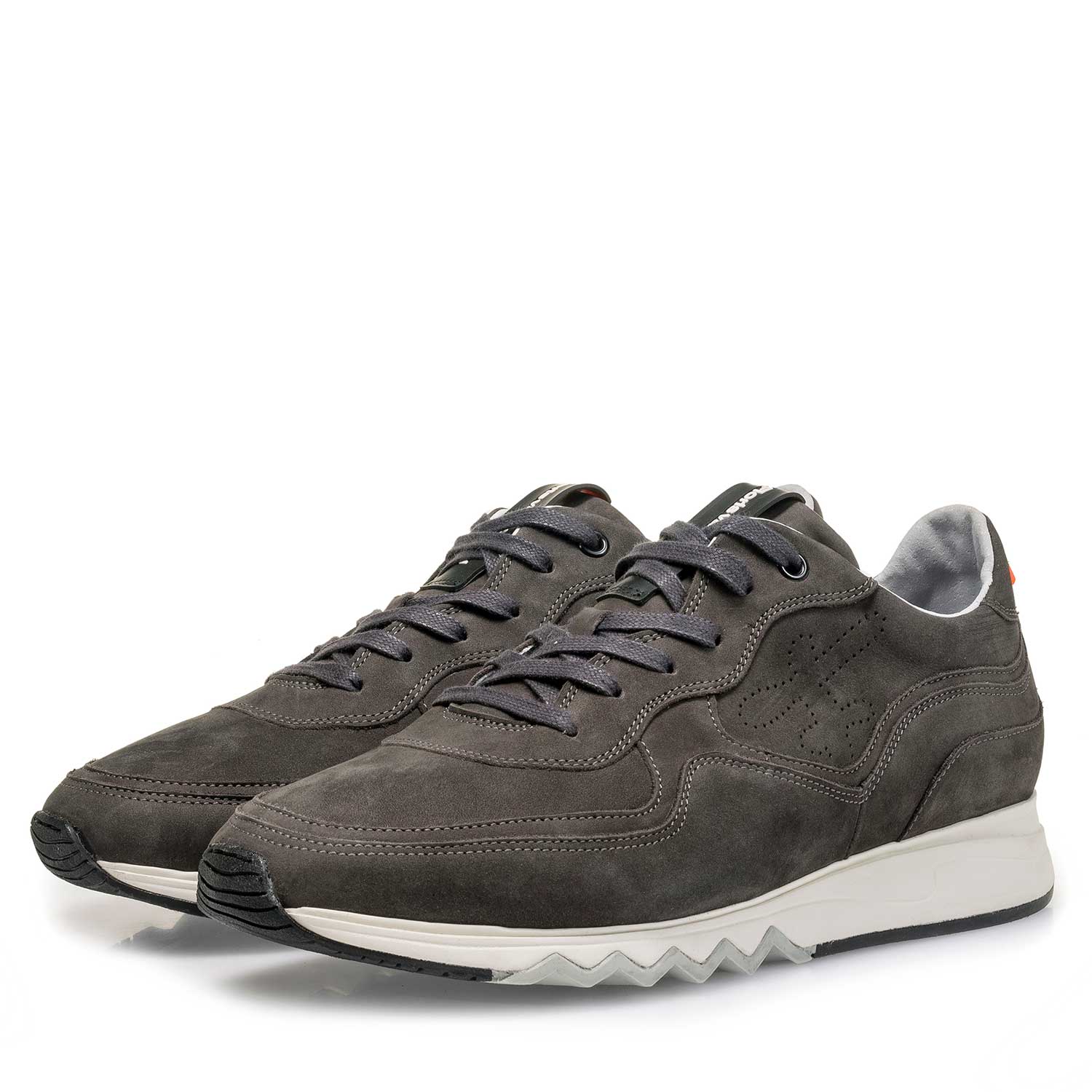 16093/02 - Donkergrijze nubuckleren sneaker 16093/02 - Donkergrijze nubuckleren sneaker
