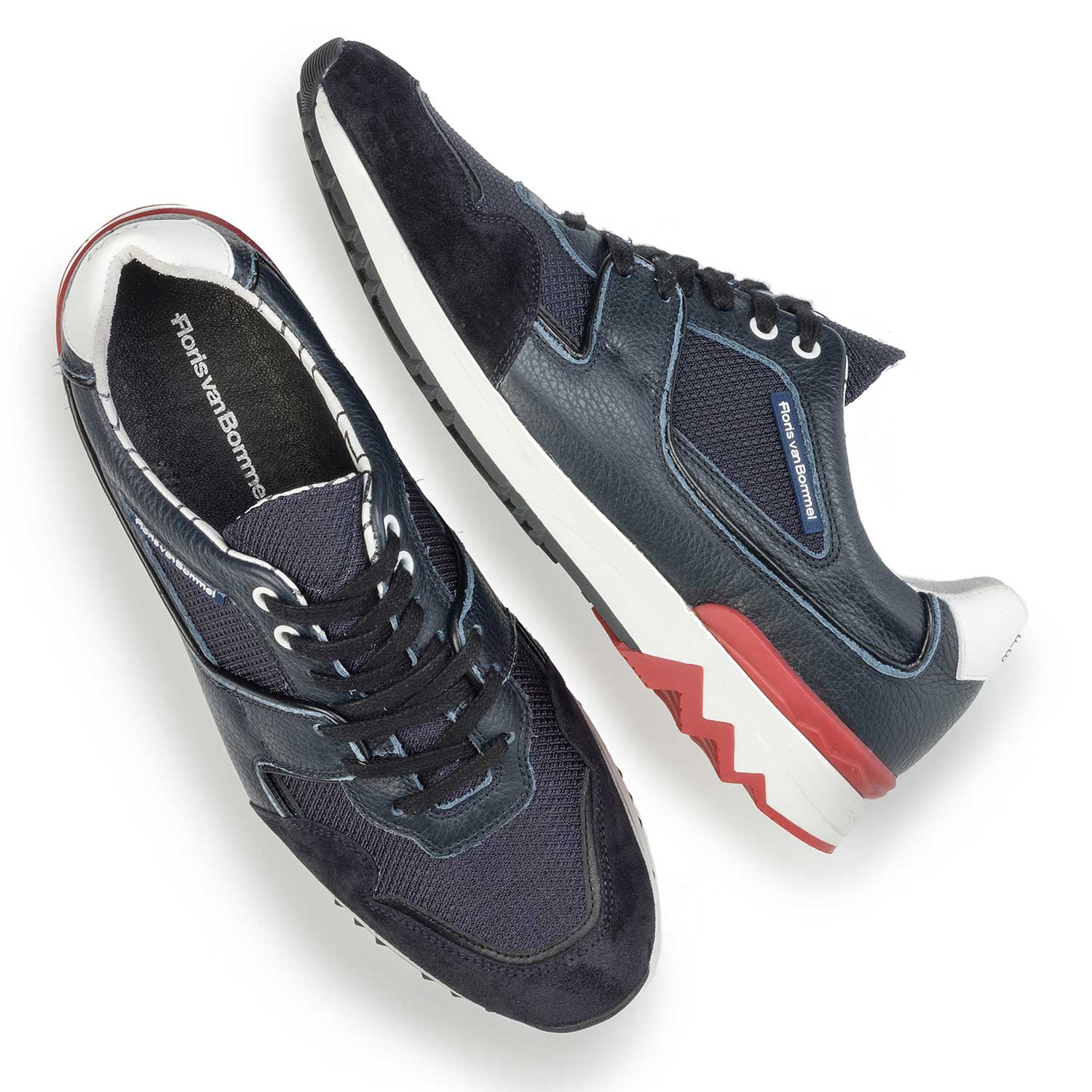 16220/00 - Donkerblauwe kalfsleren sneaker 16220/00 - Donkerblauwe kalfsleren sneaker