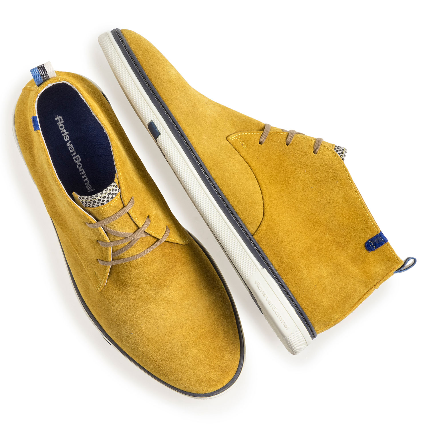 10502/12 - Yellow suede leather lace boot 10502/12 - Yellow suede leather lace boot