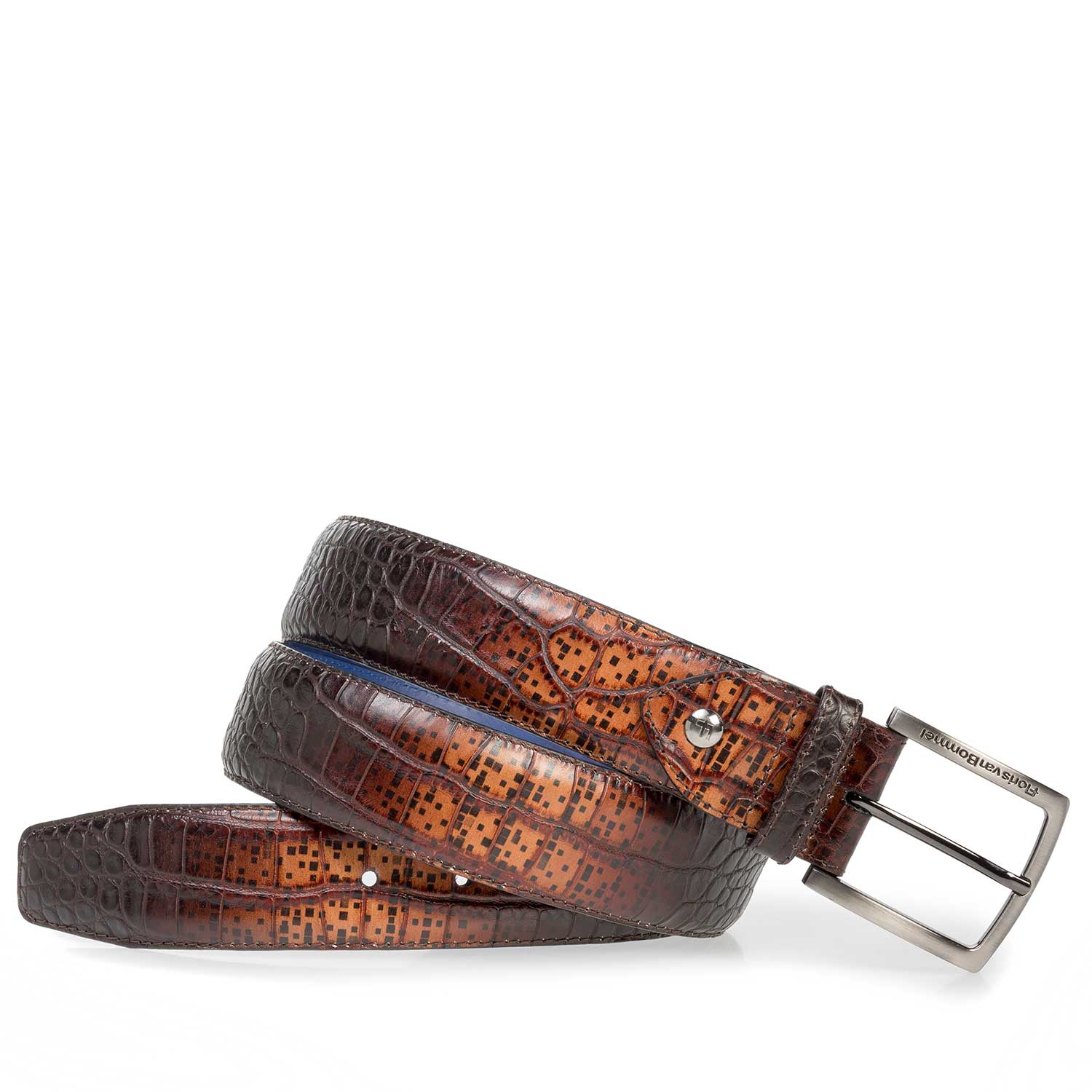75202/24 - Premium crocoleren riem cognac 75202/24 - Premium crocoleren riem cognac