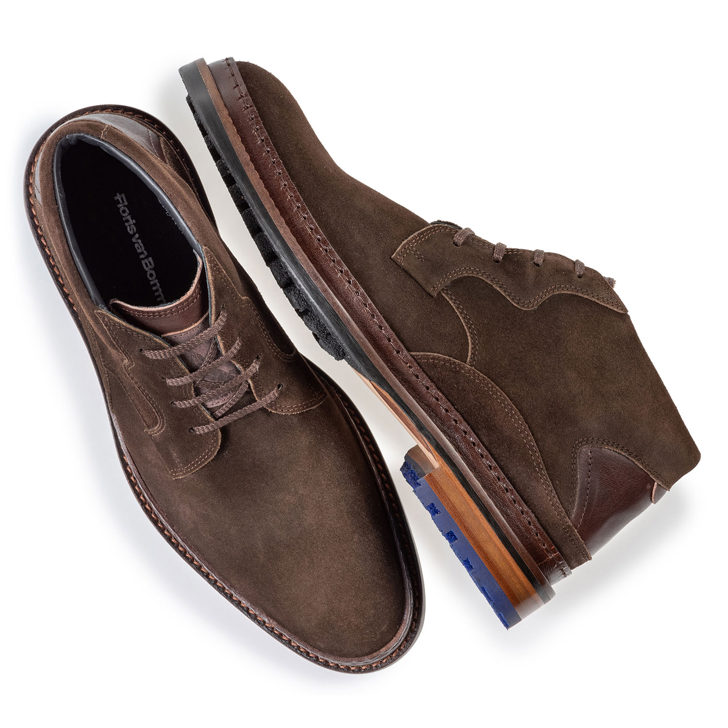 10509/08 - Lace boot dark brown suede leather 10509/08 - Lace boot dark brown suede leather