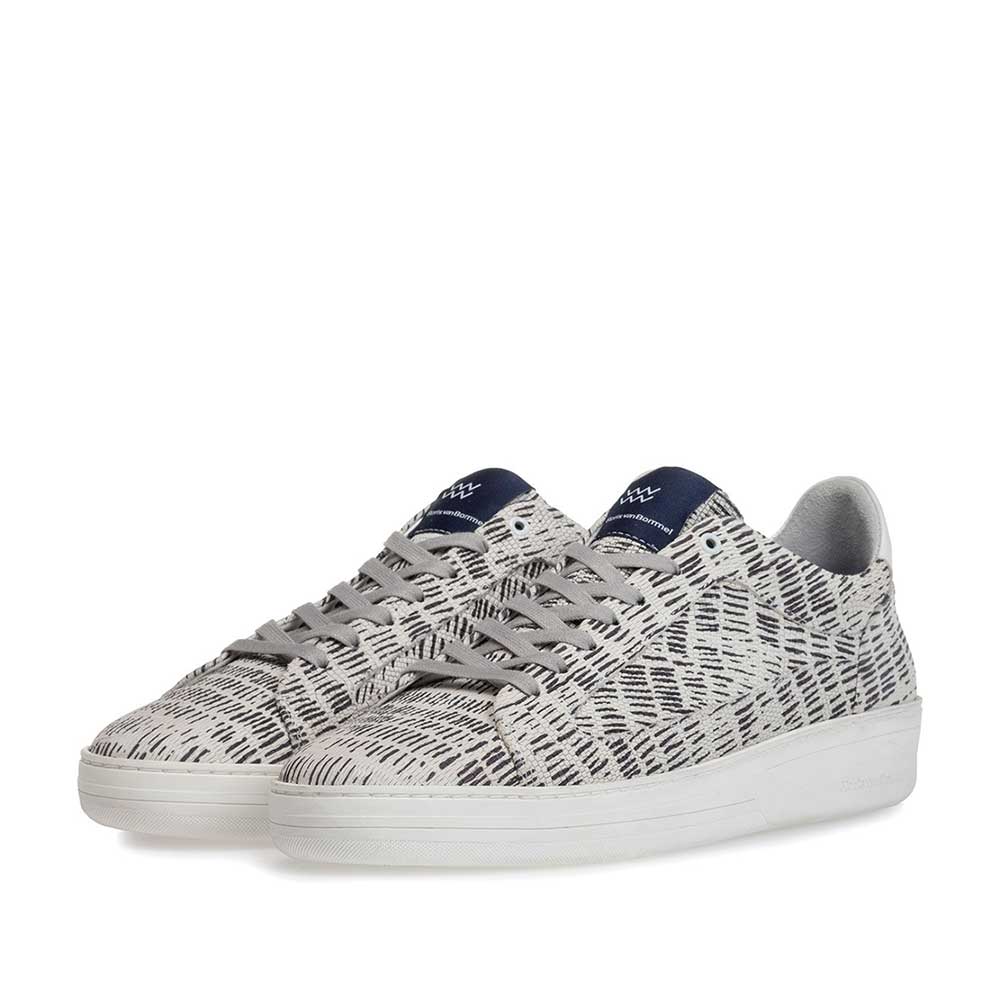 13265/21 - Sneaker nubuckleer zwart/wit 13265/21 - Sneaker nubuckleer zwart/wit