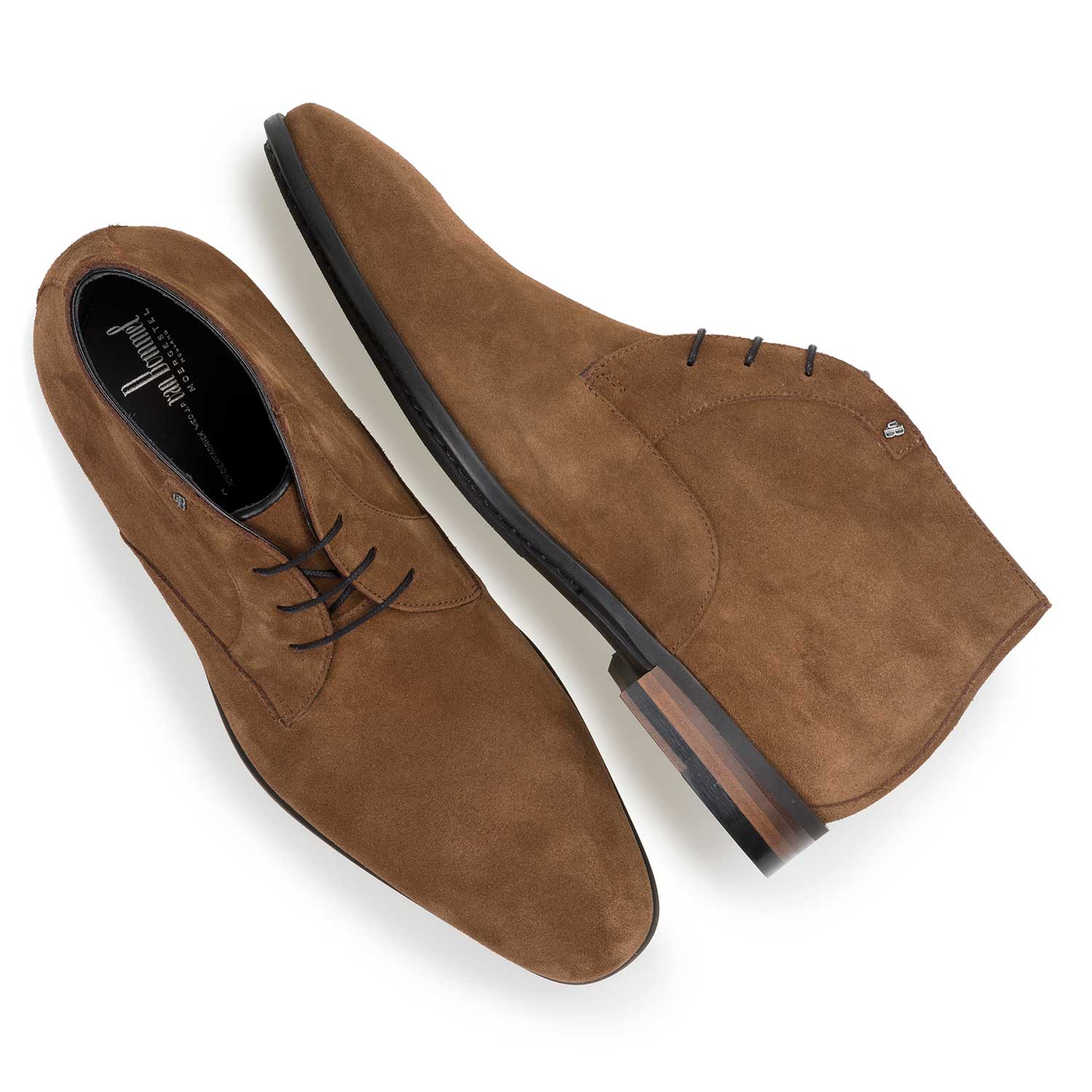 20057/06 - Mid-brown calf suede leather lace shoe 20057/06 - Mid-brown calf suede leather lace shoe