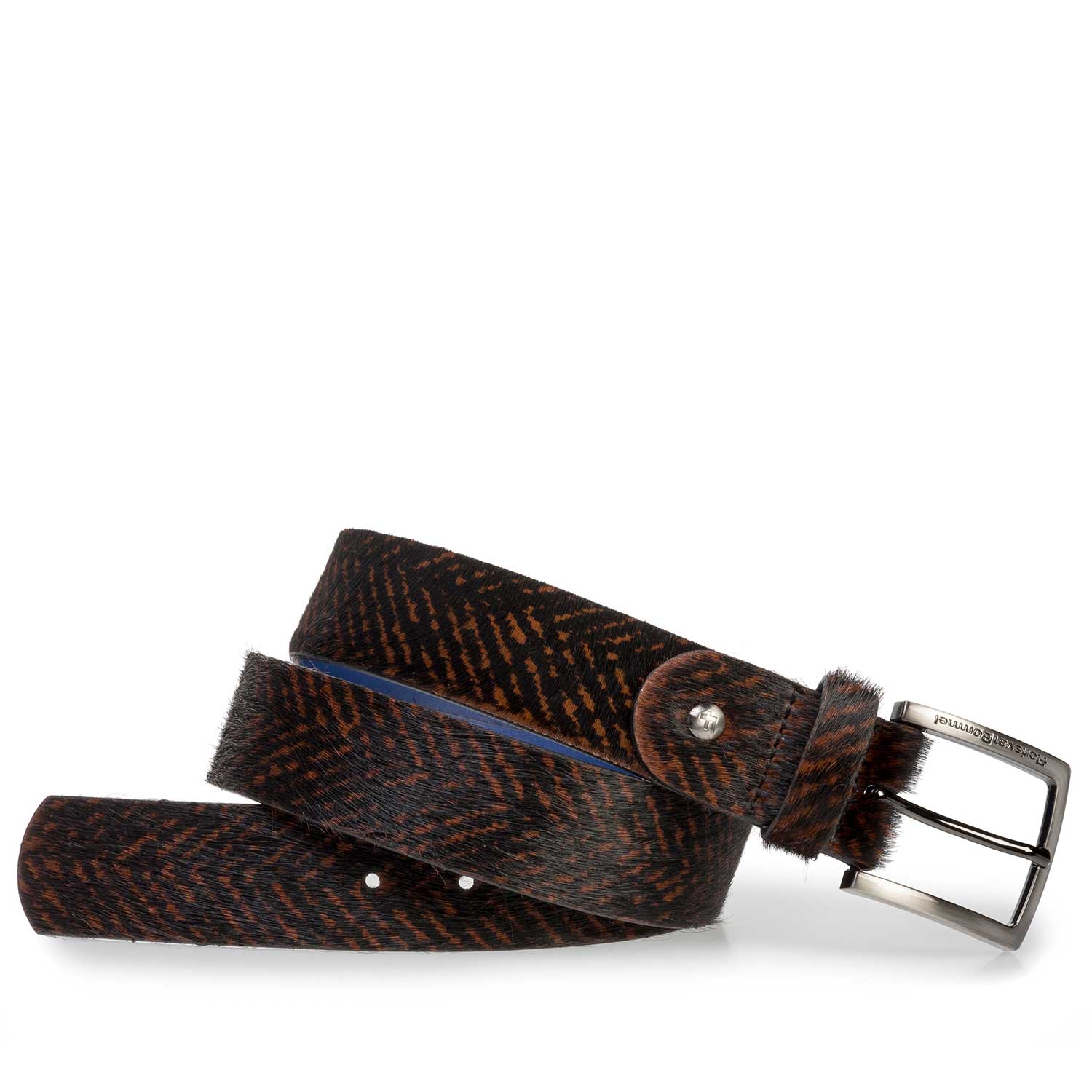 75191/17 - Premium pony riem cognac met print 75191/17 - Premium pony riem cognac met print