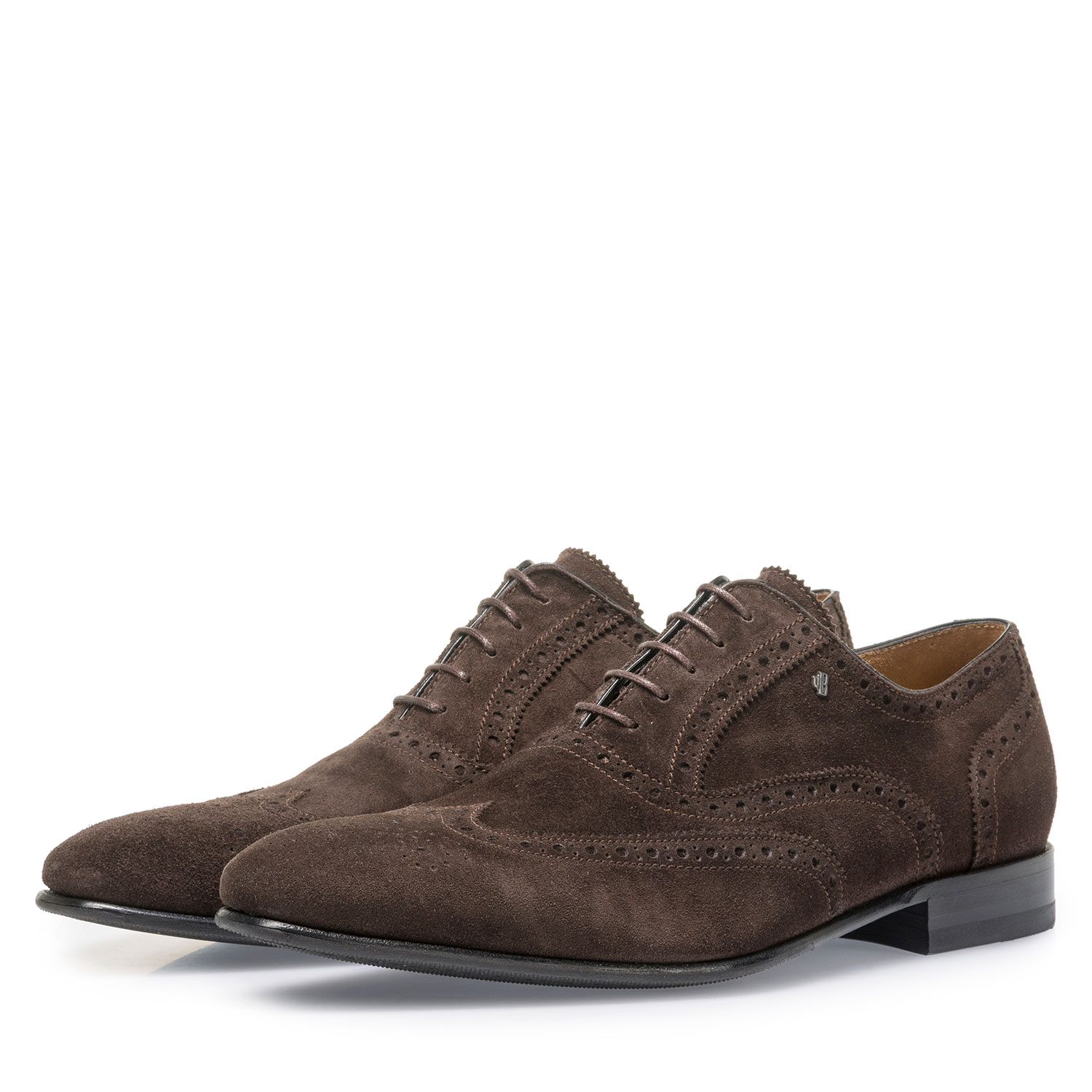 19295/01 - Donkerbruine suède brogue 19295/01 - Donkerbruine suède brogue