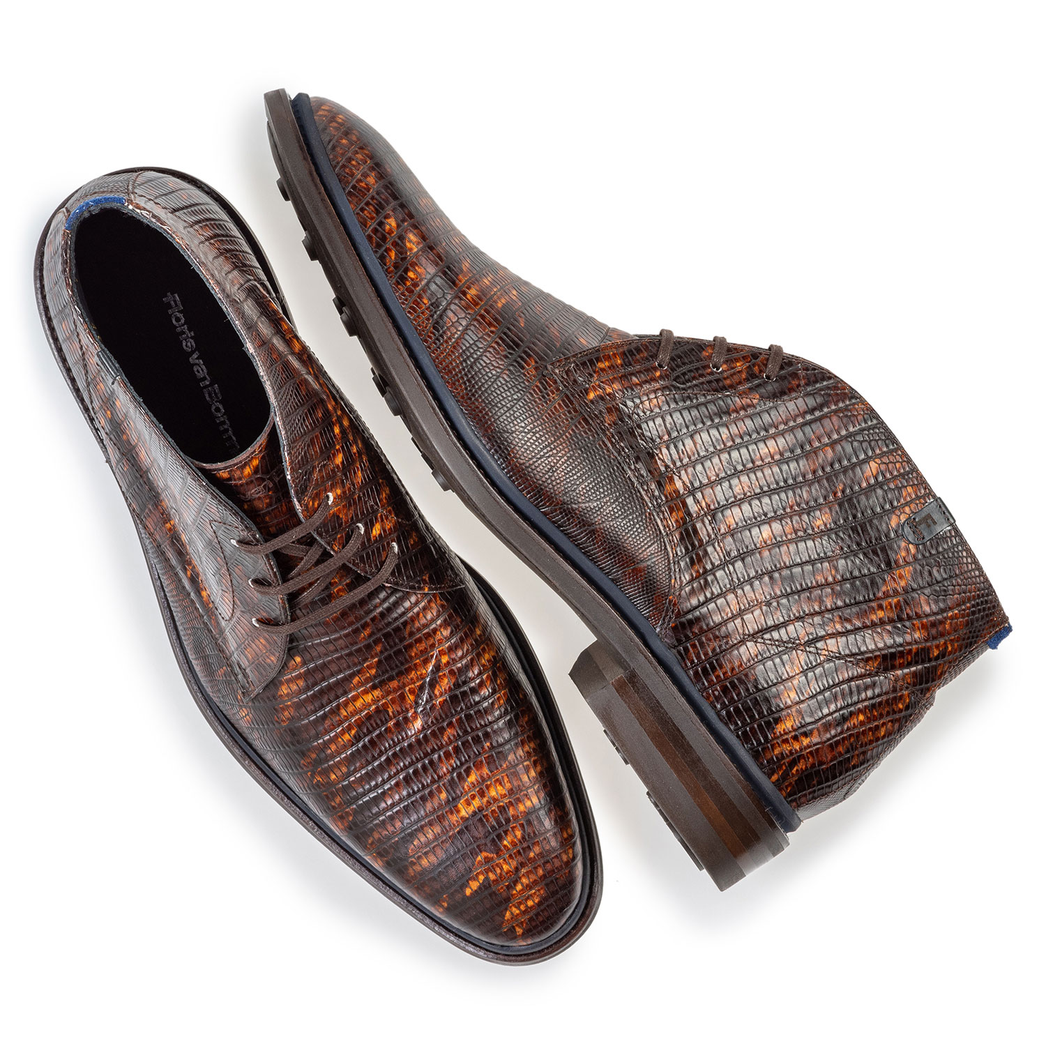10667/08 - Veterboot lizardprint cognac 10667/08 - Veterboot lizardprint cognac