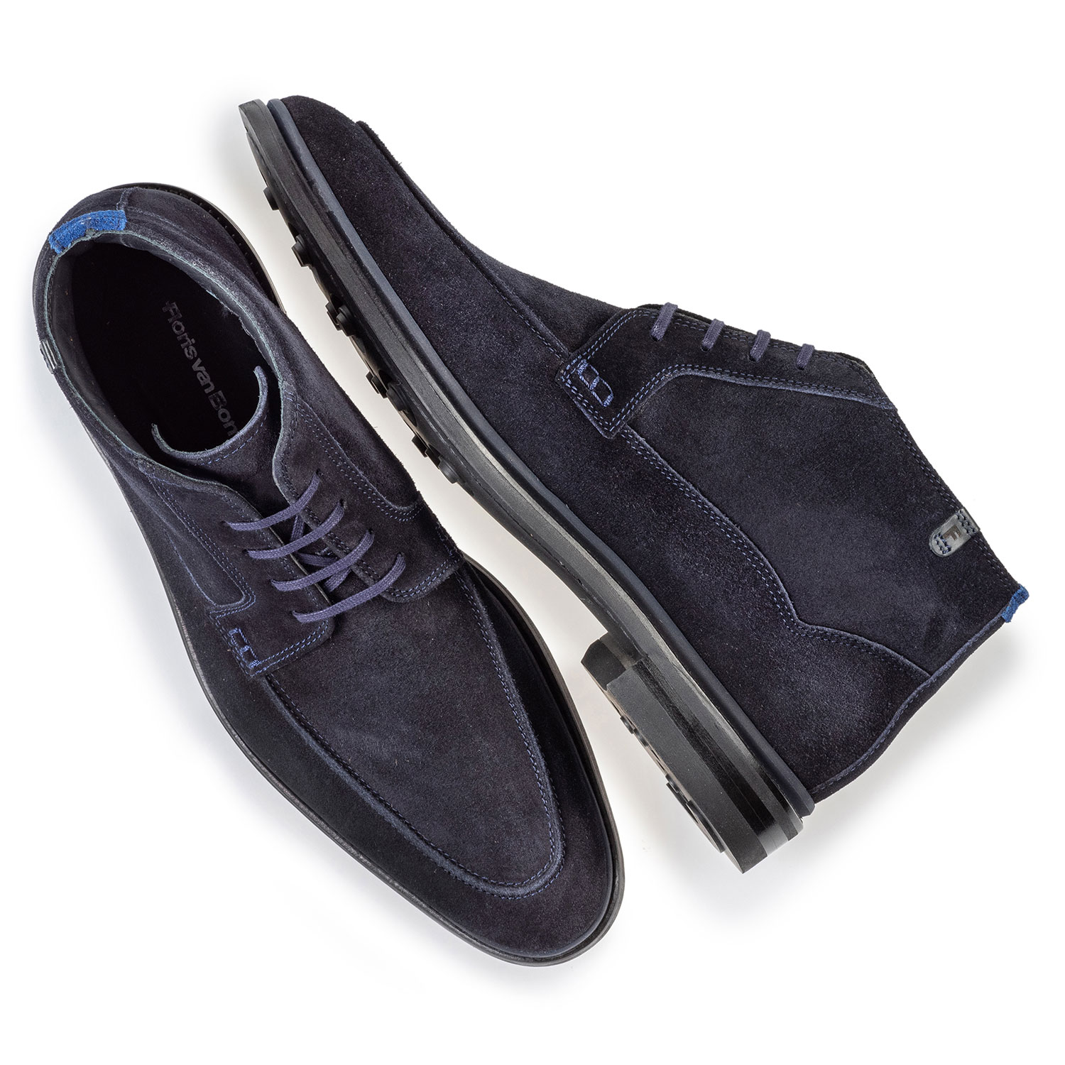 20172/01 - Lace boot blue suede leather 20172/01 - Lace boot blue suede leather