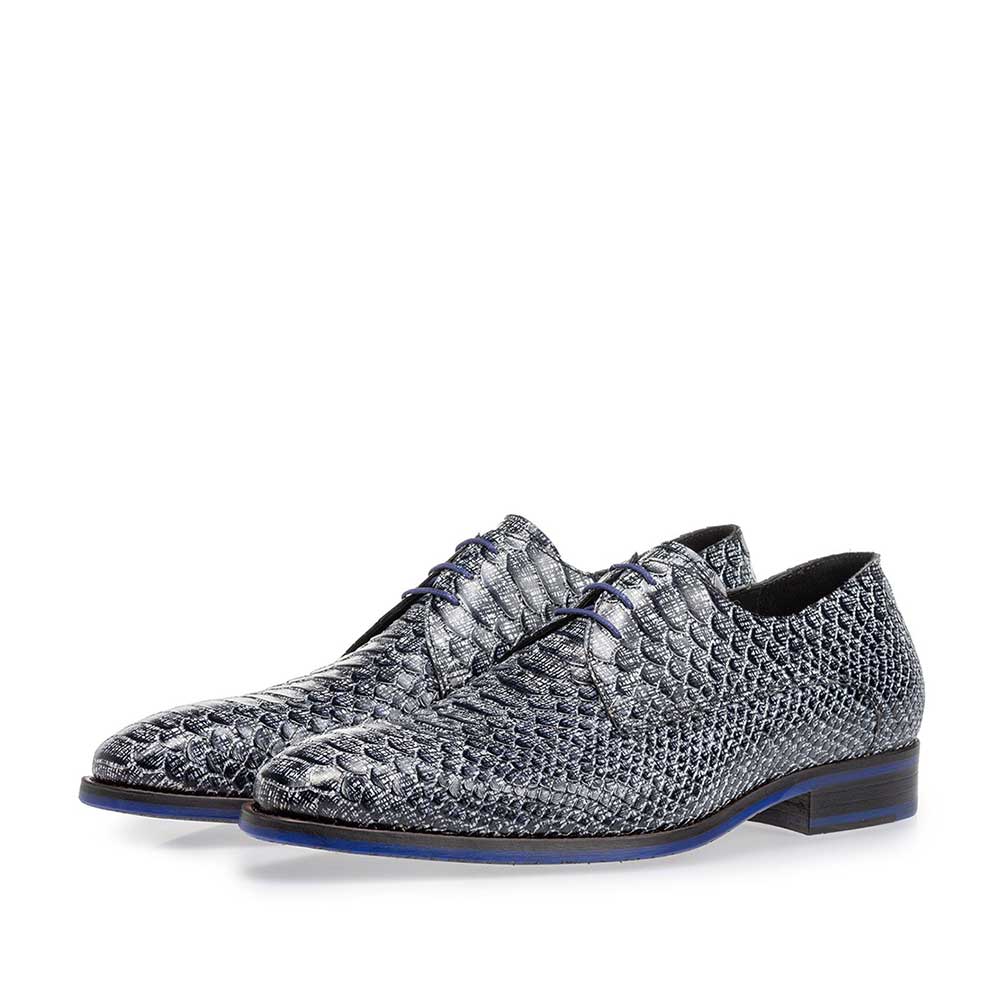 18168/11 - Veterschoen snakeprint zwart/wit 18168/11 - Veterschoen snakeprint zwart/wit