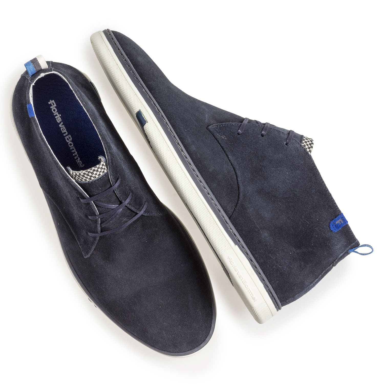 10502/06 - Dark blue suede leather lace boot 10502/06 - Dark blue suede leather lace boot