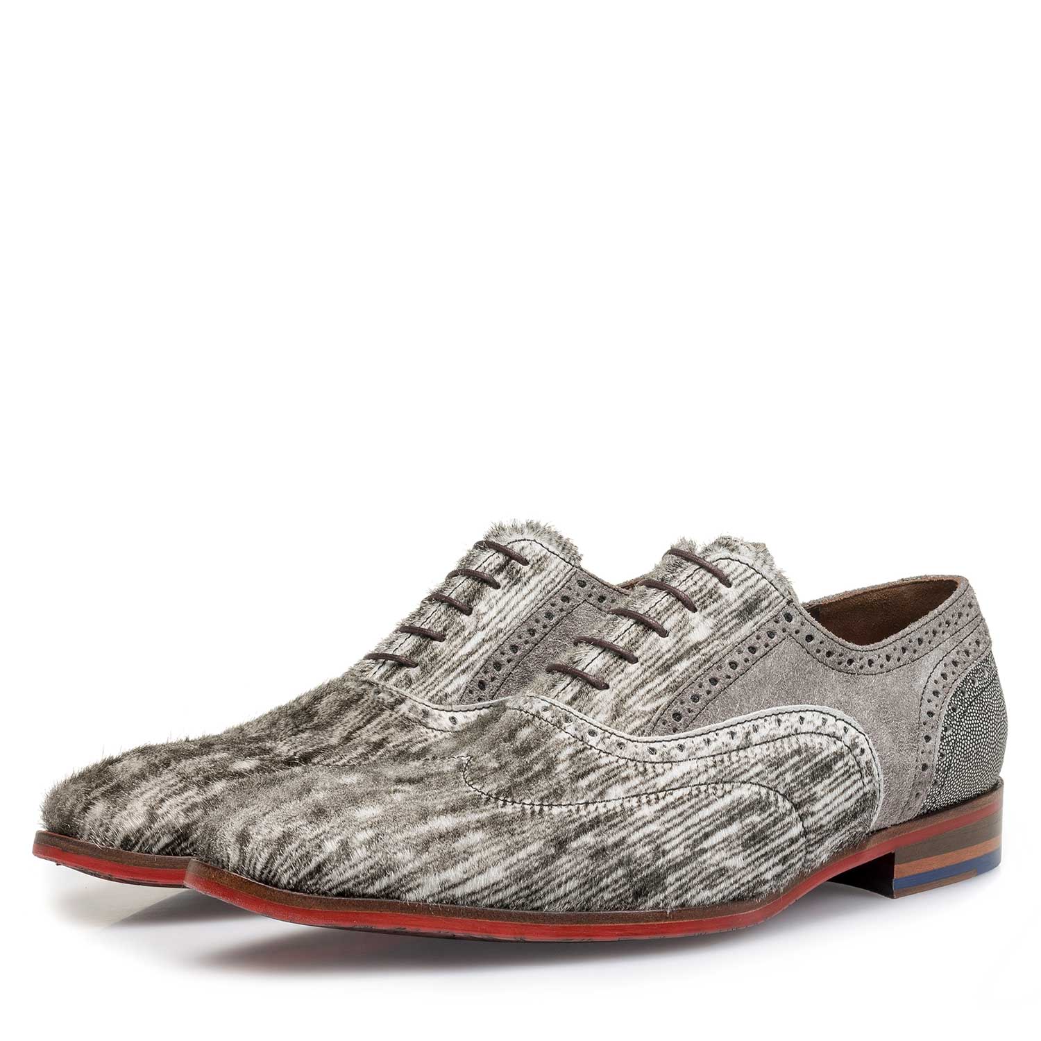 19124/01 - Premium off-white veterschoen met print 19124/01 - Premium off-white veterschoen met print