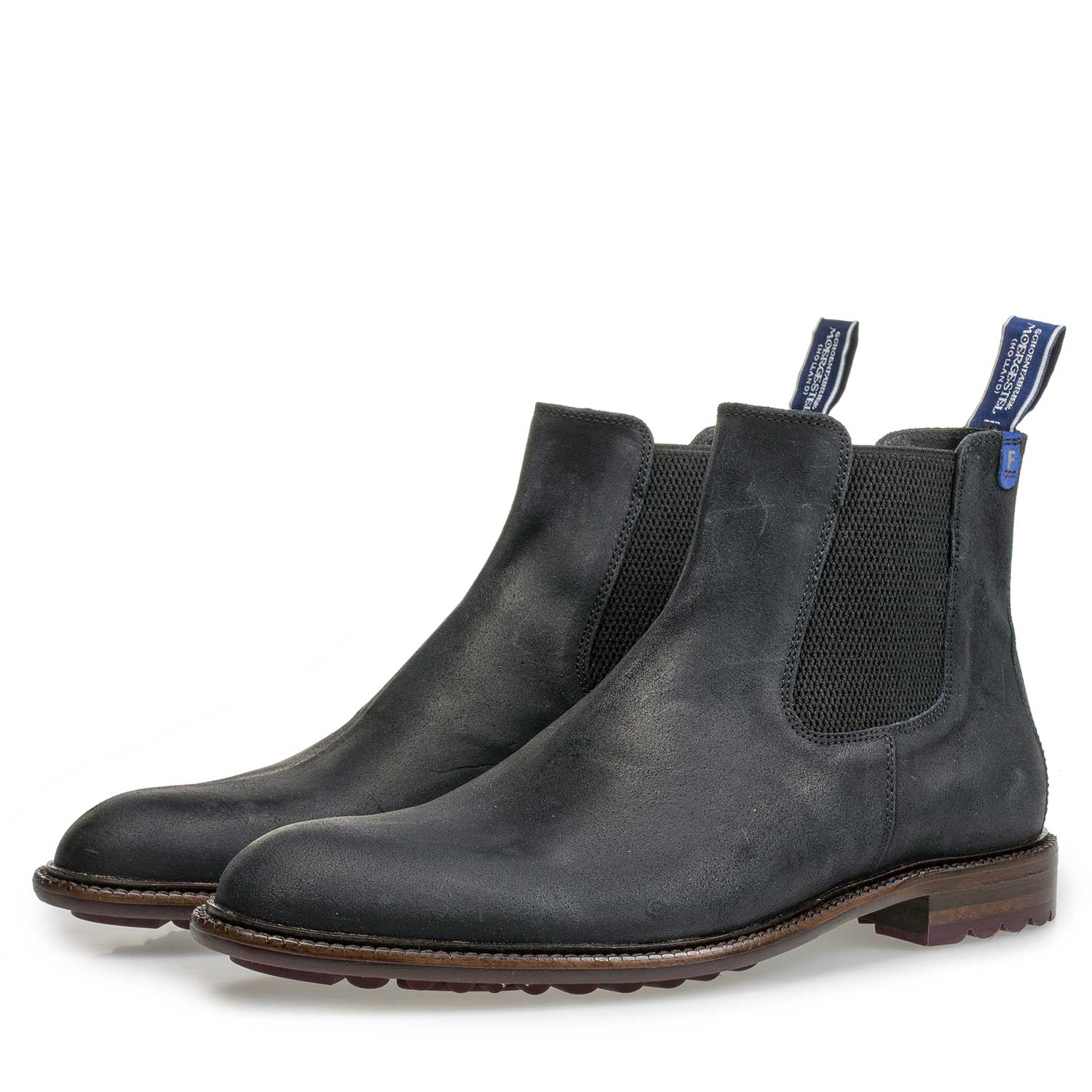 10902/03 - Blauwe suède chelsea boot 10902/03 - Blauwe suède chelsea boot