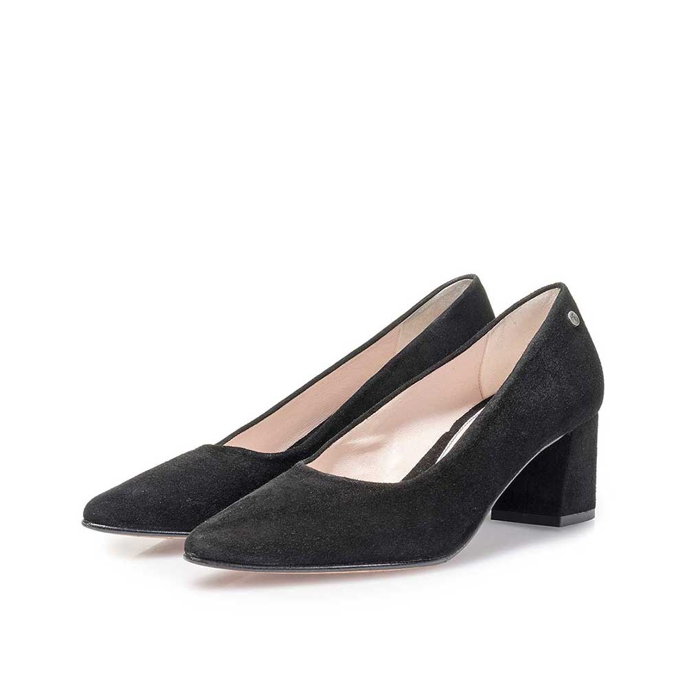 85518/08 - Black suede leather pumps 85518/08 - Black suede leather pumps