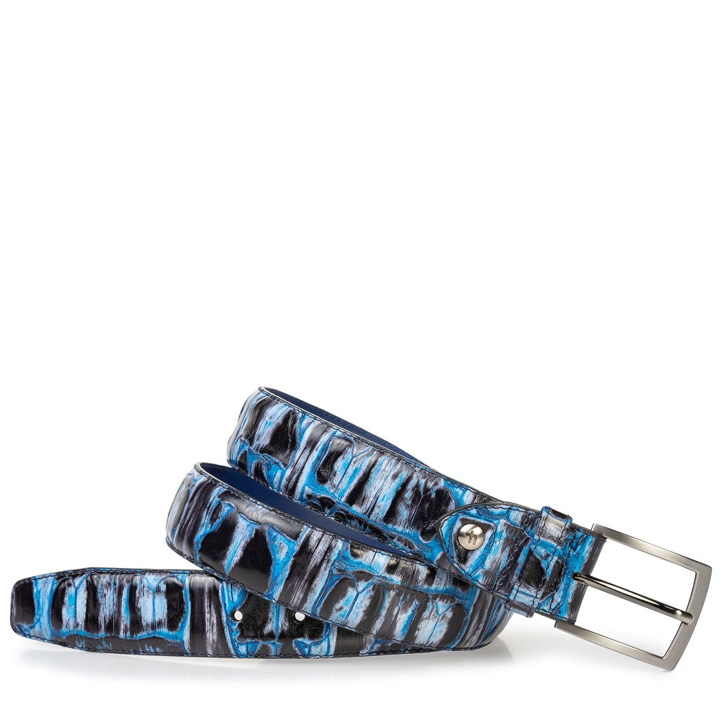75203/29 - Belt blue croco print 75203/29 - Belt blue croco print