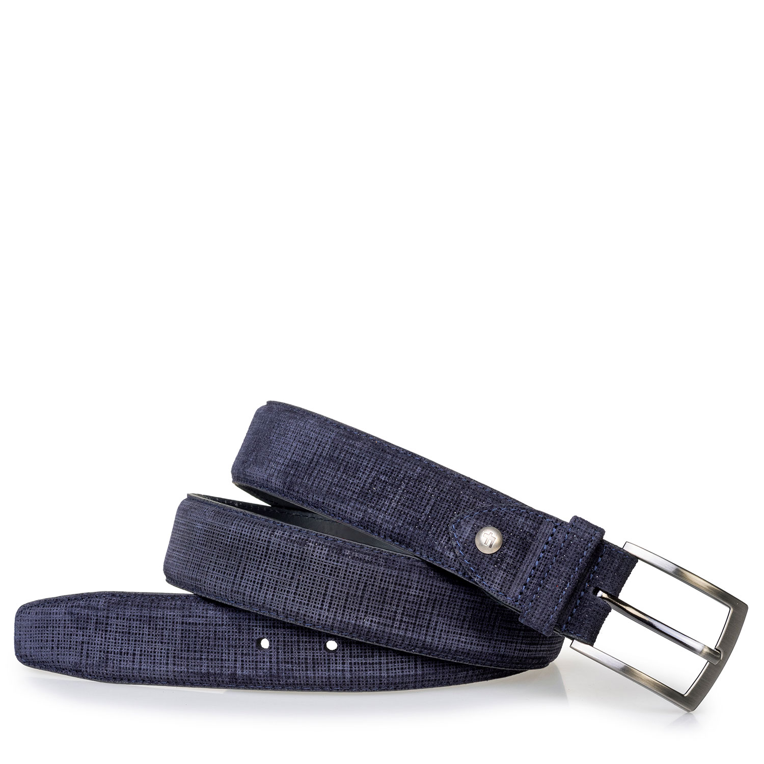75203/96 - Belt printed suede leather blue 75203/96 - Belt printed suede leather blue