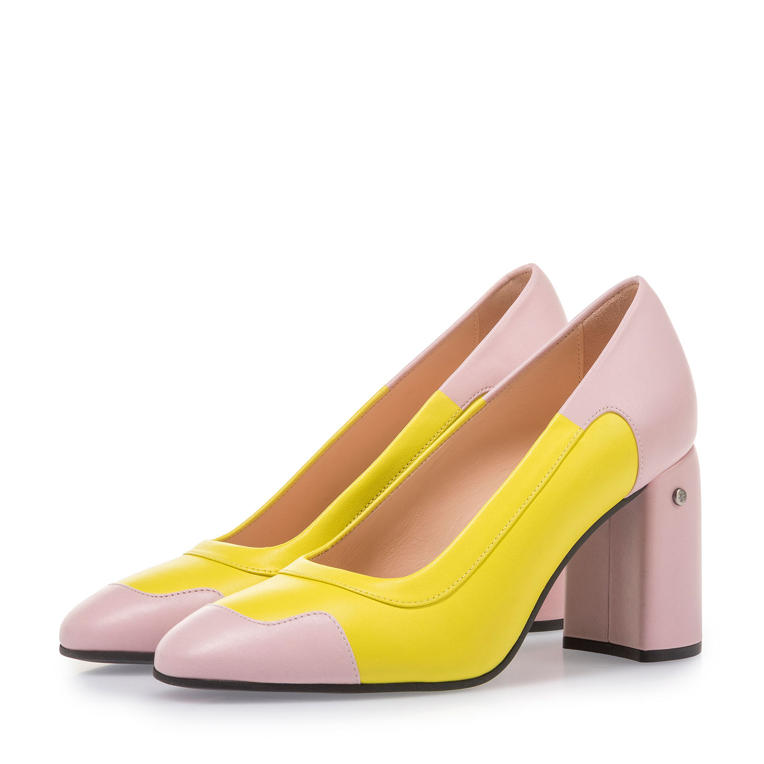 85527/04 - Nappaleren pump geel/roze 85527/04 - Nappaleren pump geel/roze