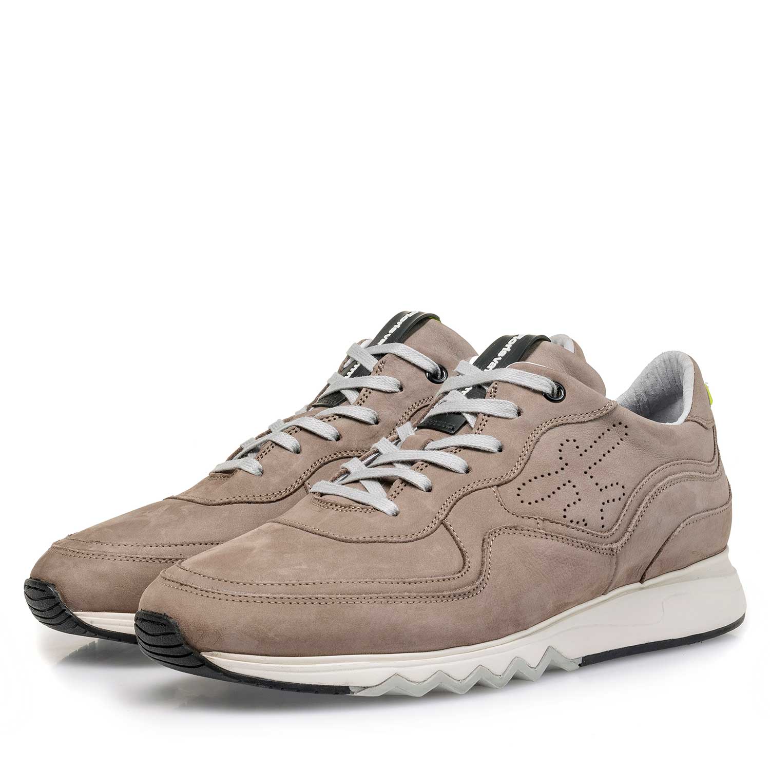 16093/06 - Nubuckleren sneaker taupe 16093/06 - Nubuckleren sneaker taupe