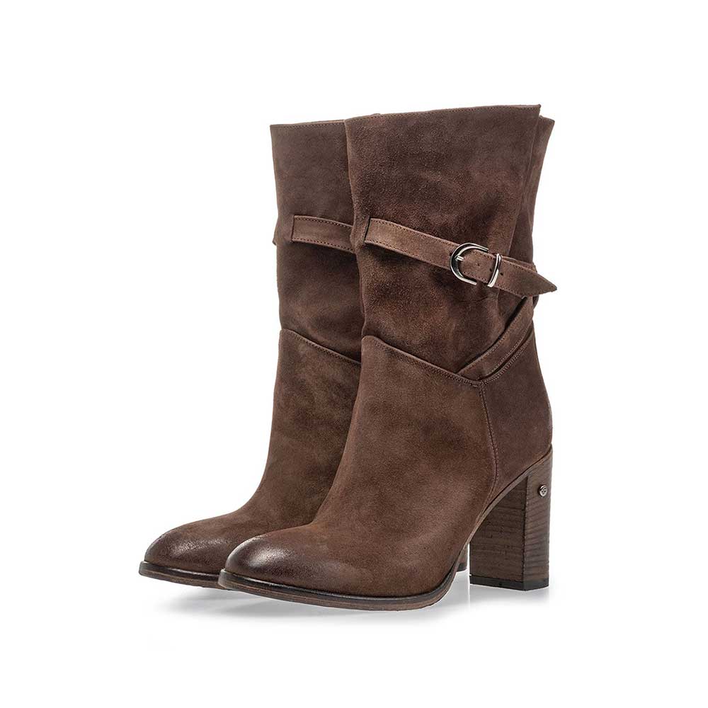 85719/03 - Mid-high boot suede leather brown 85719/03 - Mid-high boot suede leather brown