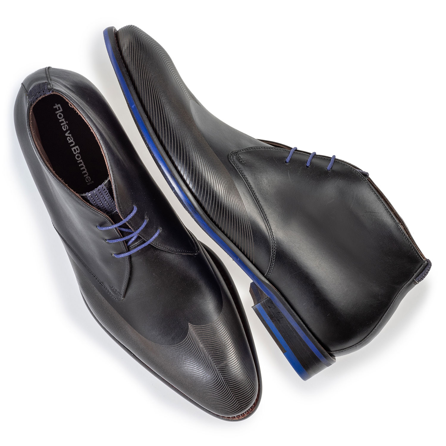 20376/02 - Veterboot zwart kalfsleer 20376/02 - Veterboot zwart kalfsleer