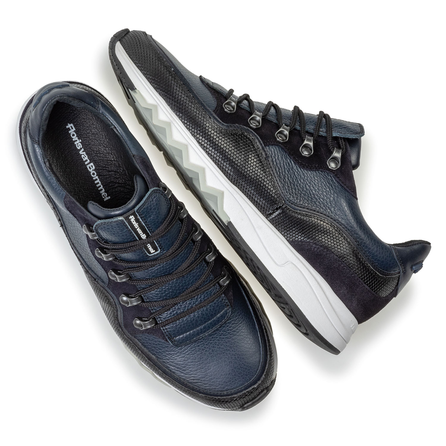 16393/23 - Sneaker leer blauw 16393/23 - Sneaker leer blauw