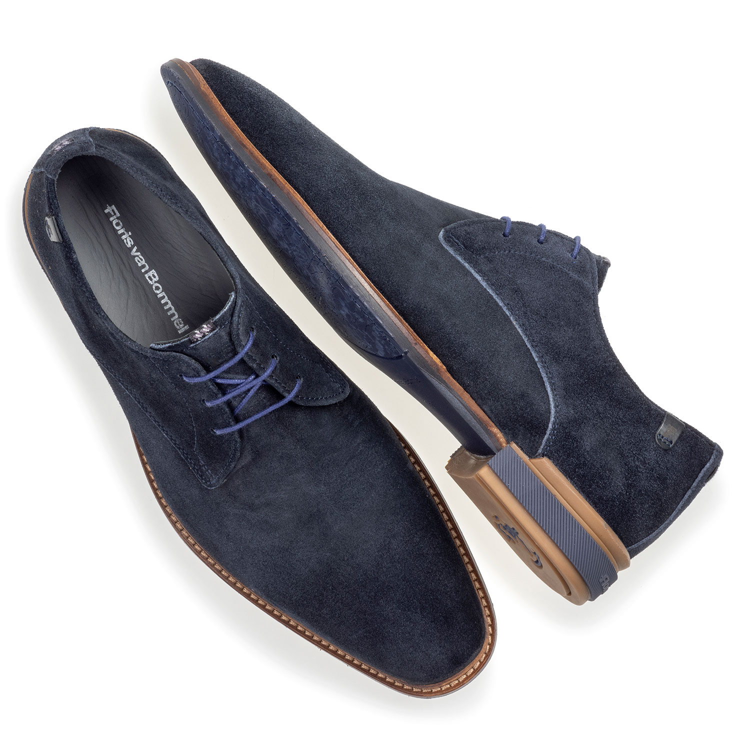 18160/05 - Veterschoen blauw suède 18160/05 - Veterschoen blauw suède