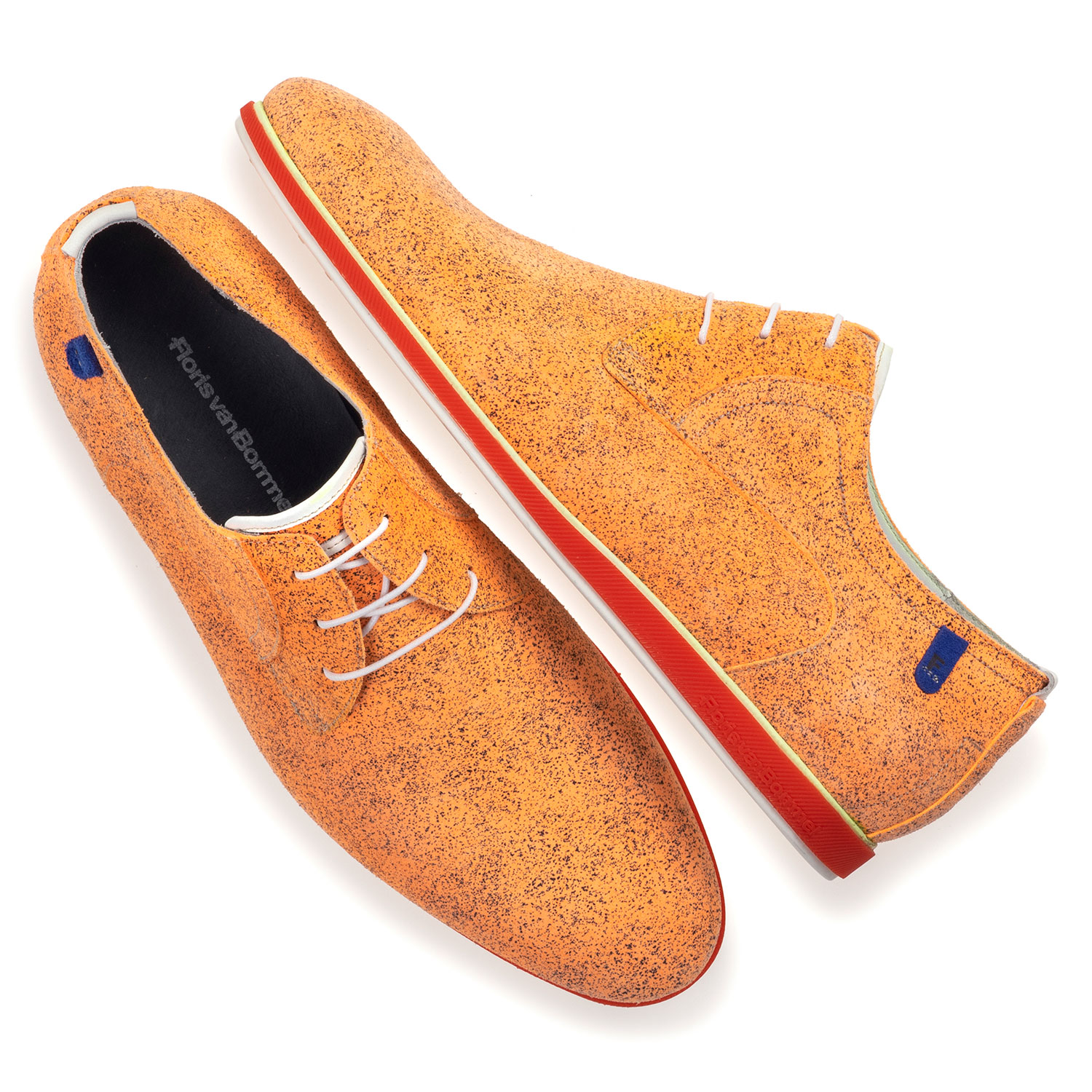 18126/01 - Veterschoen suède oranje 18126/01 - Veterschoen suède oranje