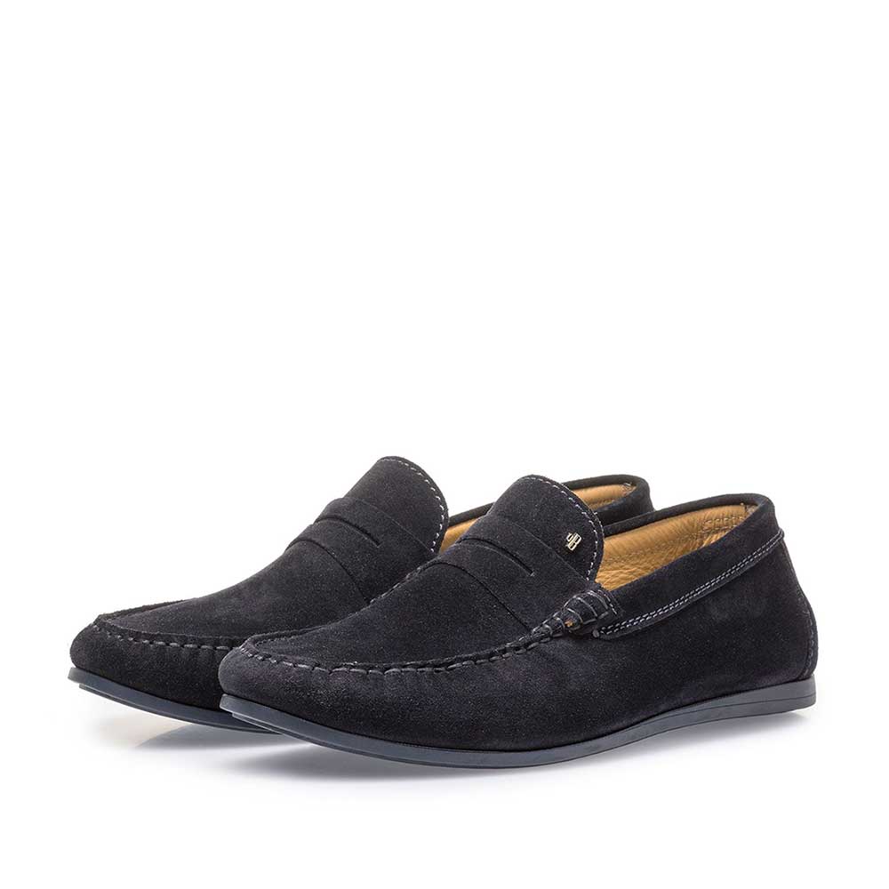 15038/00 - Donkerblauwe suède loafer 15038/00 - Donkerblauwe suède loafer
