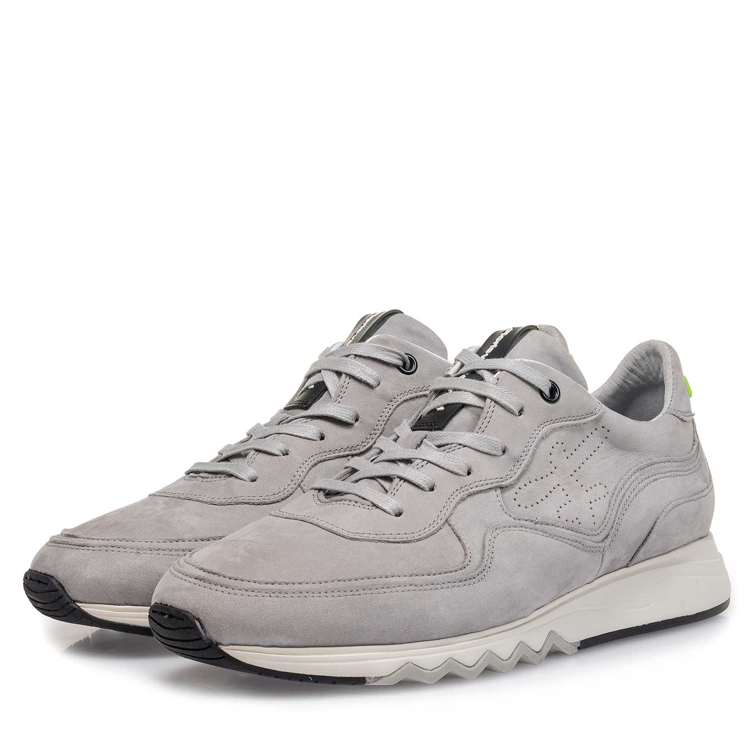 16093/03 - Lichtgrijze nubuckleren sneaker 16093/03 - Lichtgrijze nubuckleren sneaker