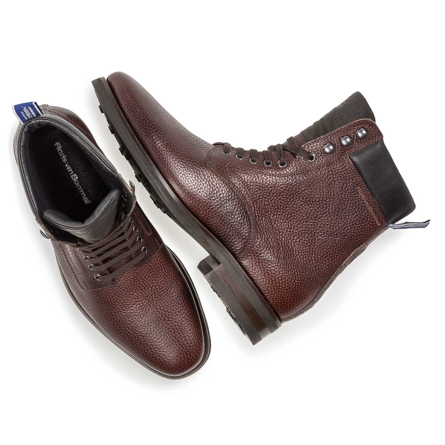 10658/13 - Dark brown calf leather lace boot with light structure 10658/13 - Dark brown calf leather lace boot with light structure