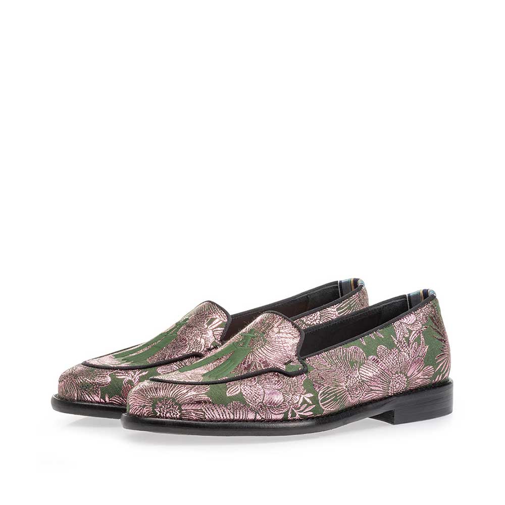 85426/05 - Loafer groen met print 85426/05 - Loafer groen met print