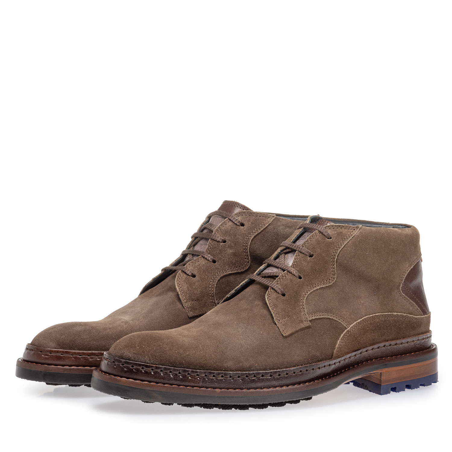 10509/09 - Veterboot suède donker taupe 10509/09 - Veterboot suède donker taupe