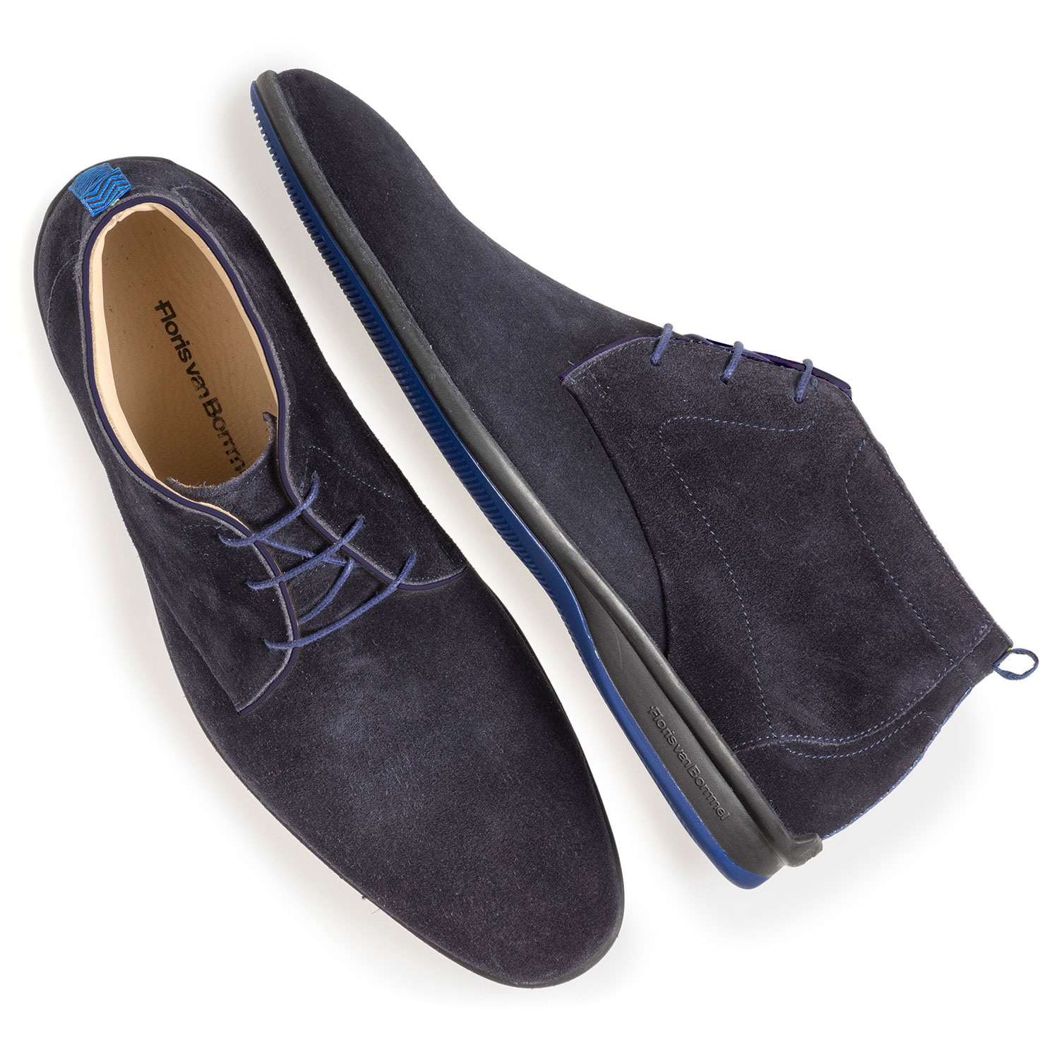 20300/00 - Donkerblauwe suède veterboot 20300/00 - Donkerblauwe suède veterboot