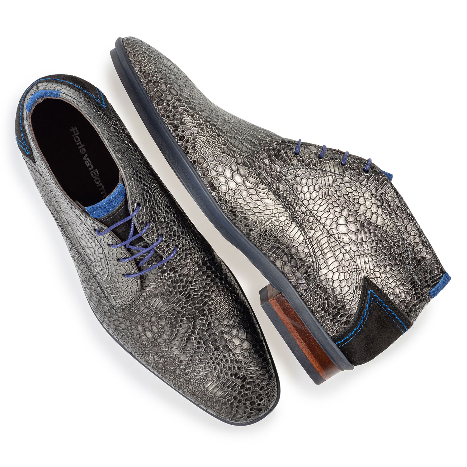 20440/34 - Lace boot with print grey 20440/34 - Lace boot with print grey