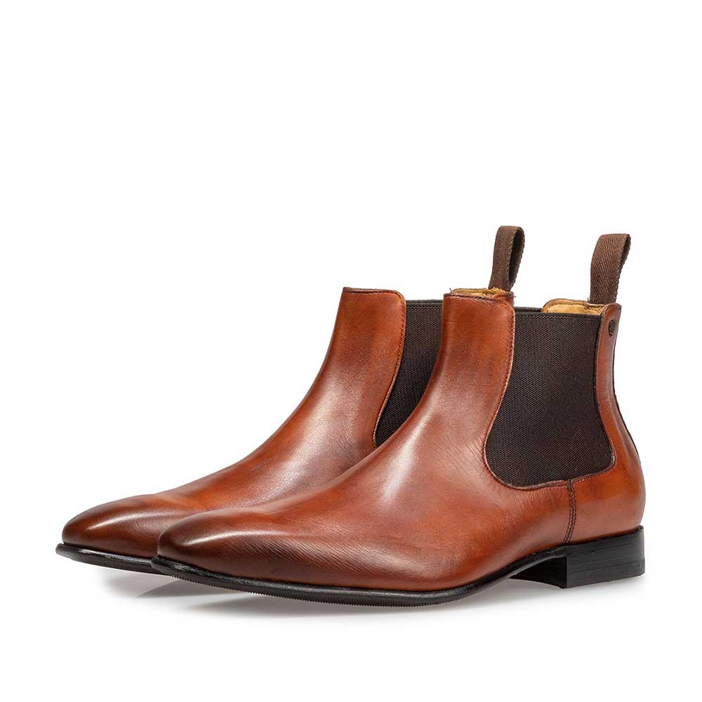 10537/00 - Dark cognac-coloured calf leather Chelsea boot 10537/00 - Dark cognac-coloured calf leather Chelsea boot