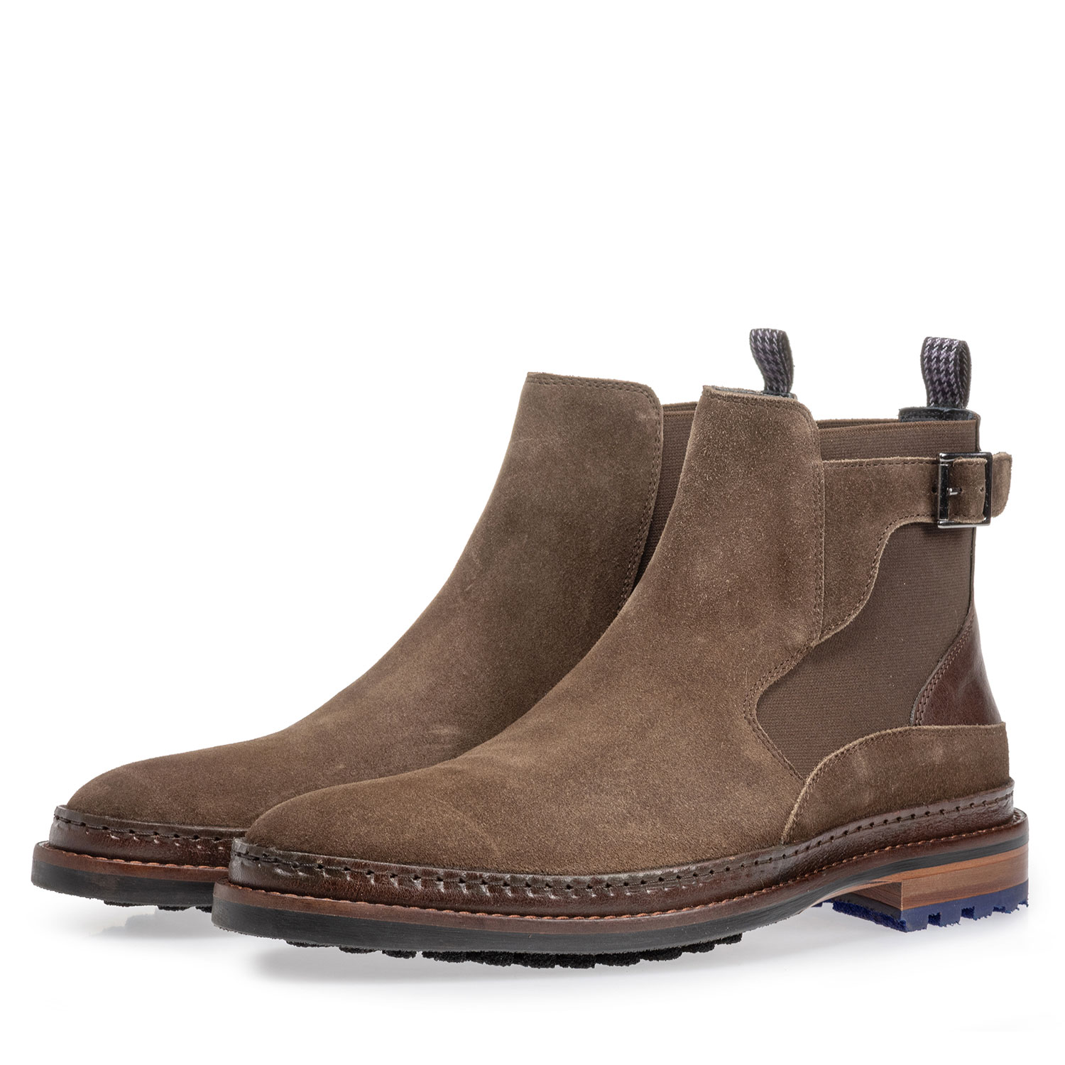 10529/07 - Chelsea boot suède donker taupe 10529/07 - Chelsea boot suède donker taupe