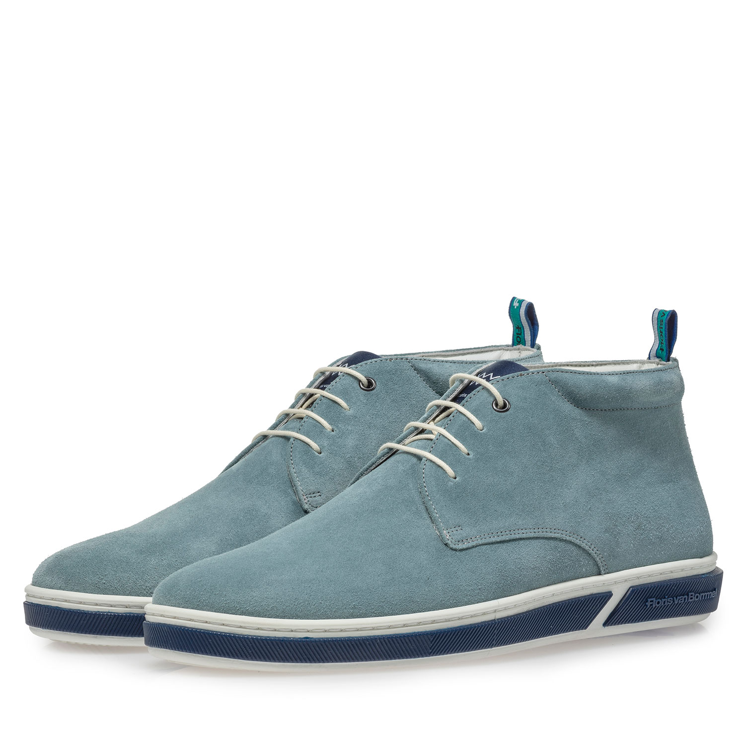 20350/03 - Lichtblauwe suède veterboot 20350/03 - Lichtblauwe suède veterboot