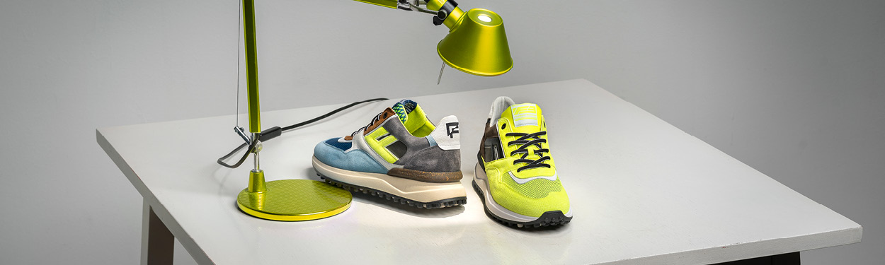 Green sneakers